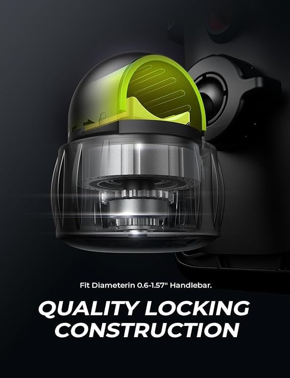 LISEN Bike Phone Holder, [Super Easy Install] Ultra Stable Motorcycle Phone Mount, Ebike Accessories Bicycle Handlebar Holder Mount Gift for Adults Kids Bike Gear Accessories for iPhone Samsung Pixel