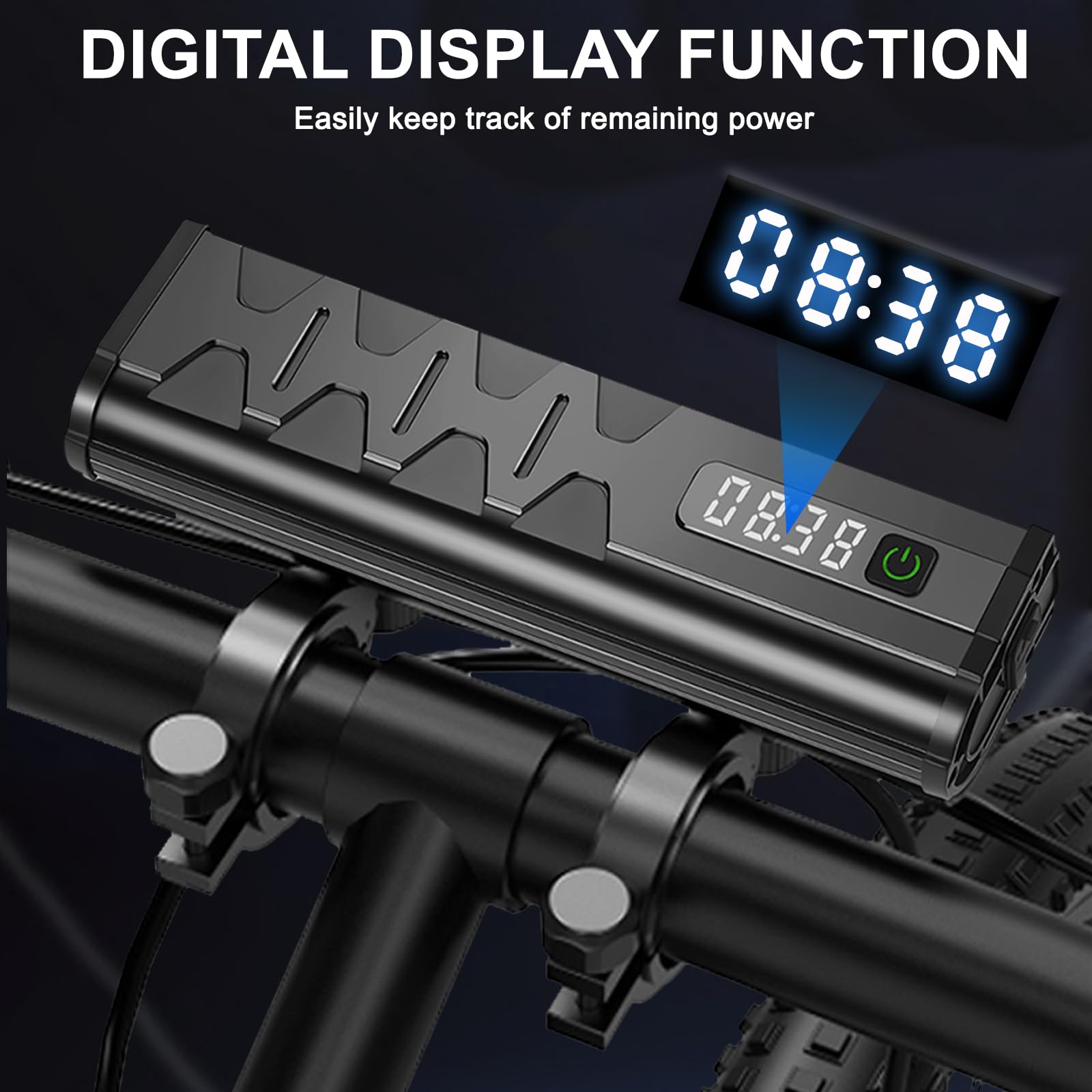 4800 Lumen Bike Lights, 4 Modes Bike Light for Night Riding, Rechargeable Bike Headlight, Waterproof Bicycle Light with High Beam and Low Beam, for Adult Kid Mountain Off-Road Cycling Commuting