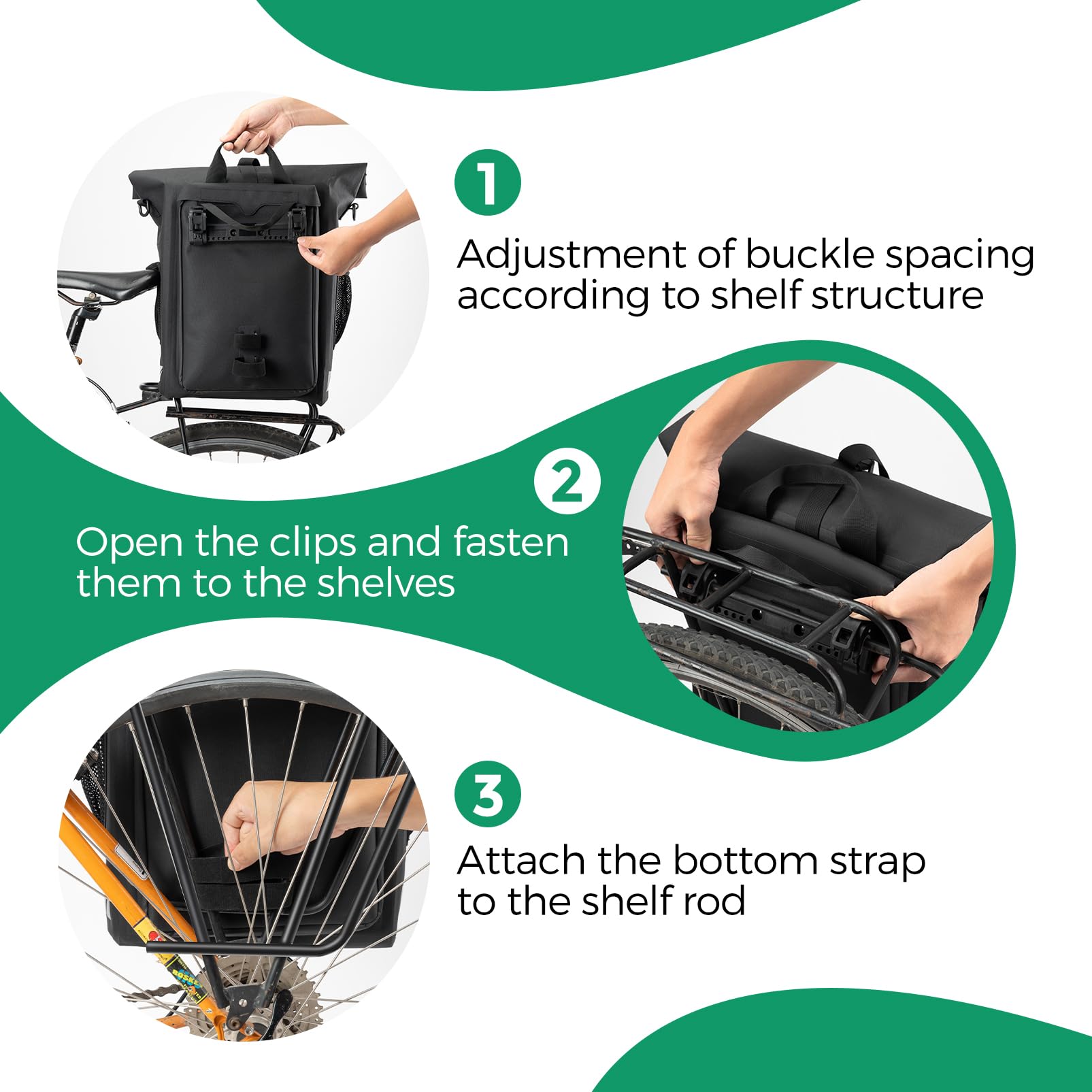 Waterproof 18L Convertible Bike Trunk Bag & Backpack with Integrated Helmet Carrier