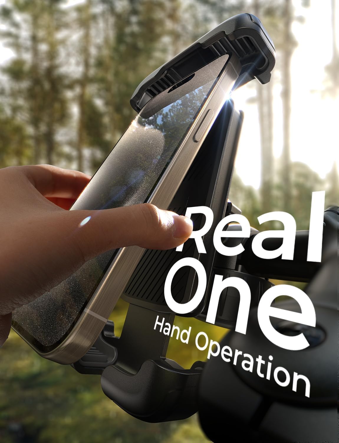 LISEN Bike Phone Holder, [Super Easy Install] Ultra Stable Motorcycle Phone Mount, Ebike Accessories Bicycle Handlebar Holder Mount Gift for Adults Kids Bike Gear Accessories for iPhone Samsung Pixel