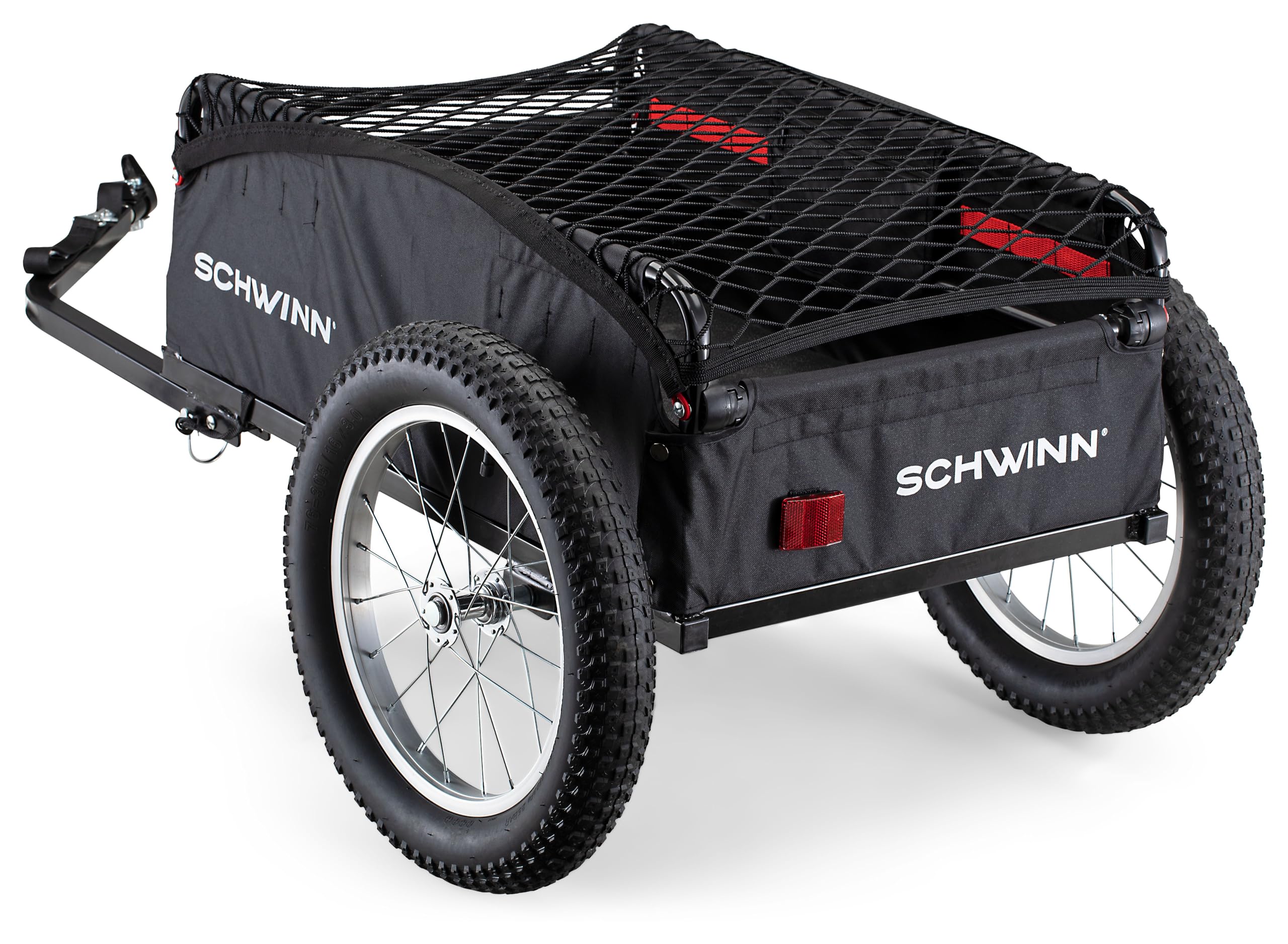 Heavy-Duty Folding Bike Cargo Trailer - 100 lb Capacity with Quick-Release Wheels & Universal Coupler